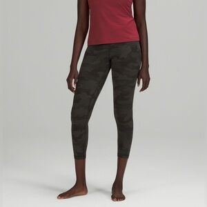 Lululemon Align High-Rise Crop Leggings , Dark Olive Camo